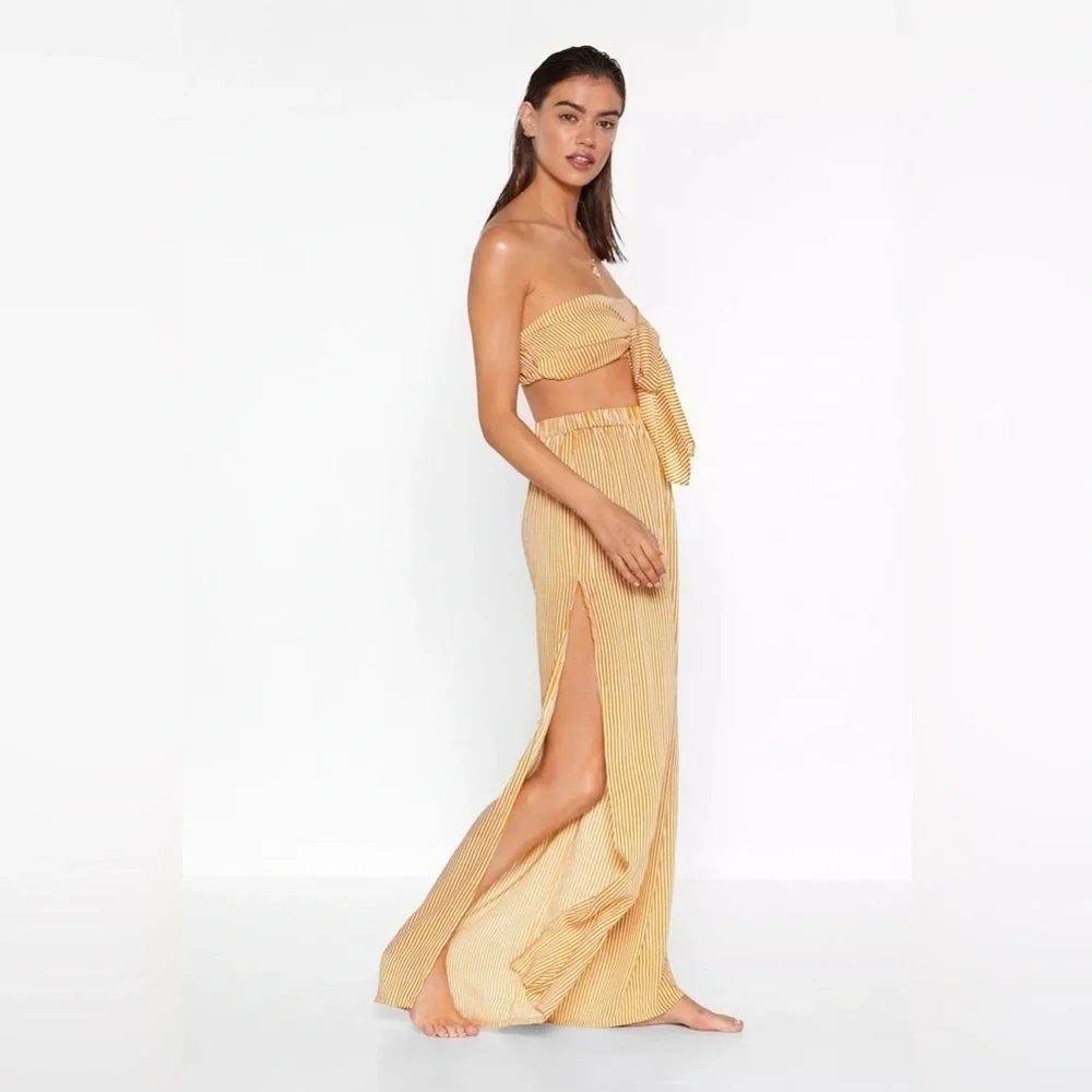 Nasty Gal Striped Beach Pants in Size 2 - Picture 3 of 3